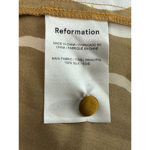 NWT Reformation Gilbert Silk Wrap Dress Sepia Sexy Classy Medium M NWT $348 - Picture 7 of 8